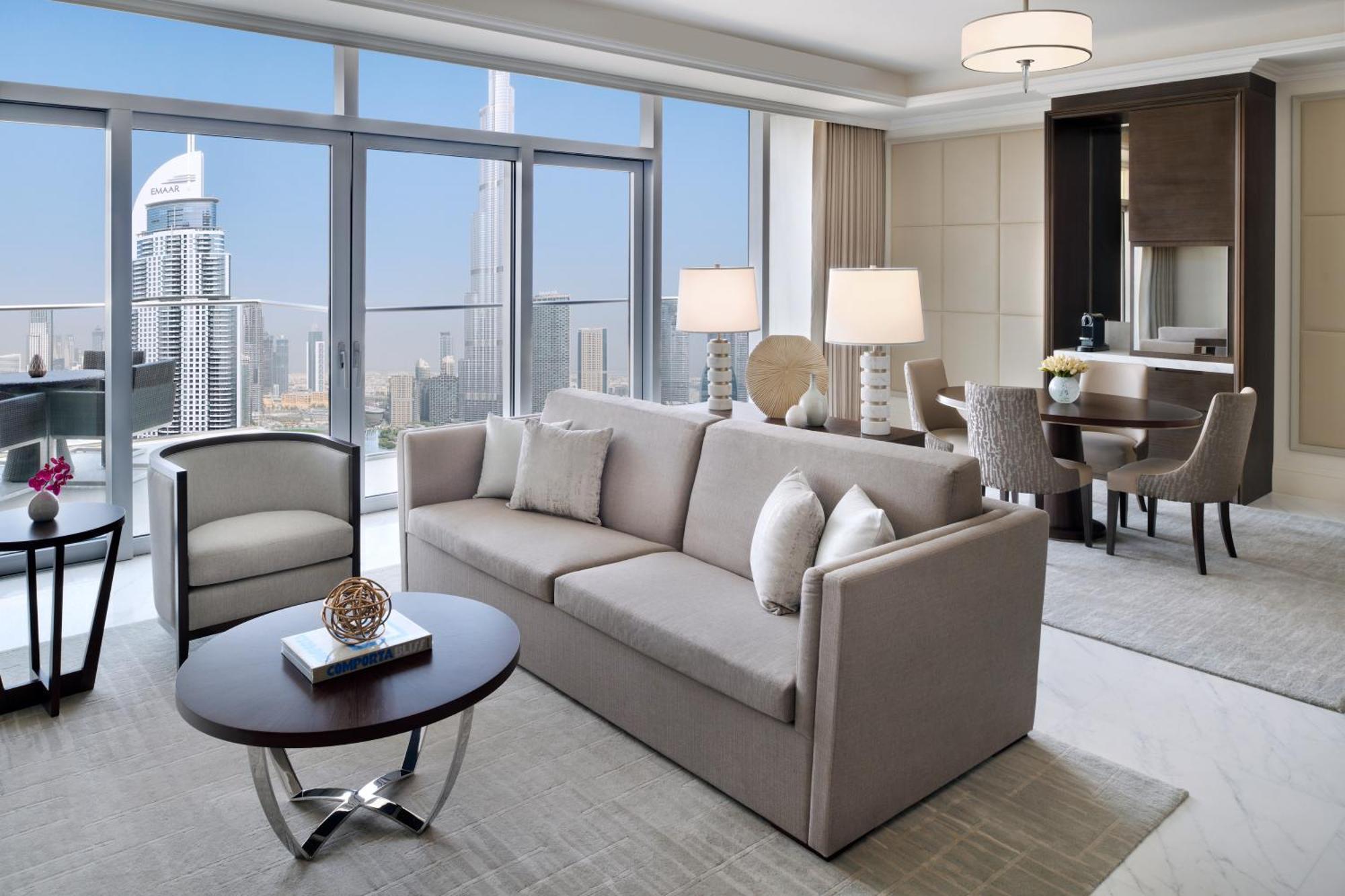 Suíte Executiva com Vista do Burj Khalifa e da Fonte - Acesso ao Lounge que Serve Almoço, Chá da Tarde e Jantar