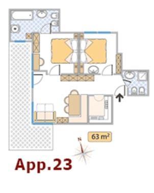 Two-Bedroom Apartment two Bathrooms Balcony