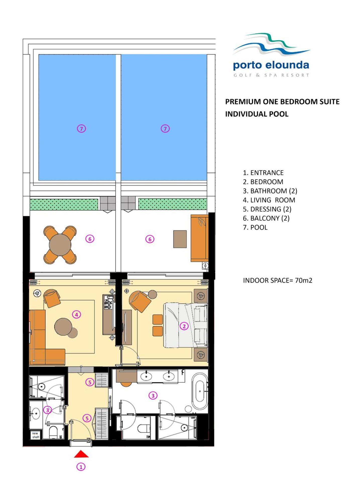 Premium Family One Bedroom Suite individual Pool