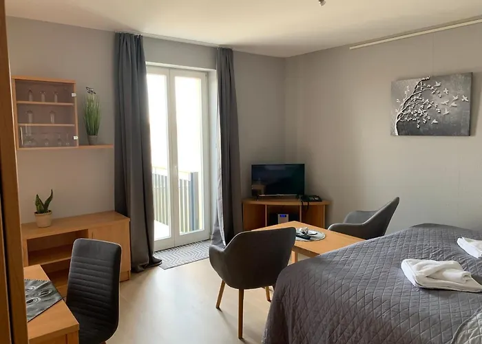 Einraumapartment mit Seeblickbalkon