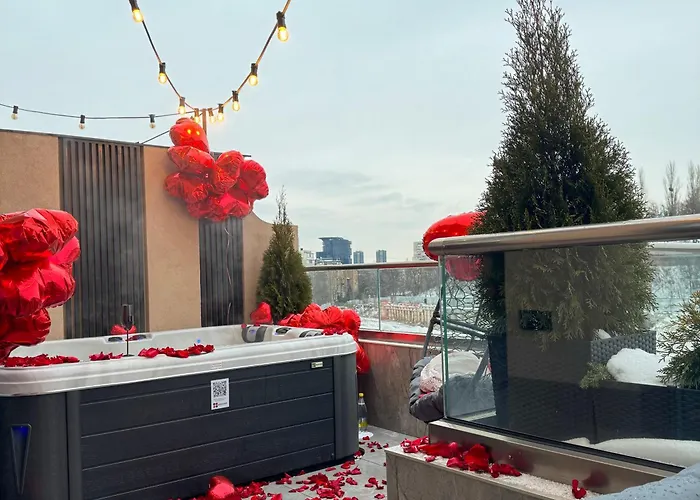 Skyspa Apartments - Апартаменти З Джакузі На Терасі З Видом На Печерськ