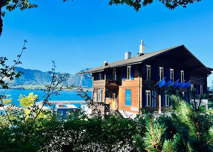 Boutique Hotel & Restaurant Niesenblick - Lakefront Rooms With Balcony On Lake Thun - Self Check In & Digitale Reception