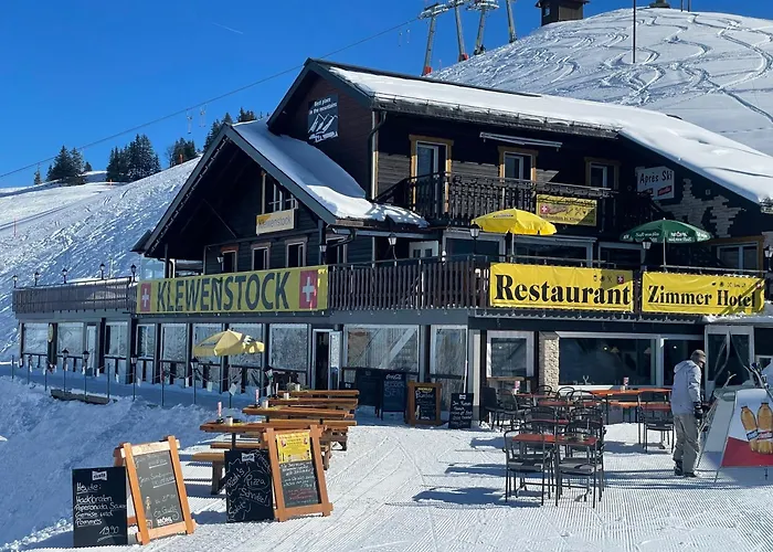 Ausflugs-Ski-Pistenhotel Klewenstock AUTO FREI nur mit der Pendelbahn erreichbar auf 1600müm